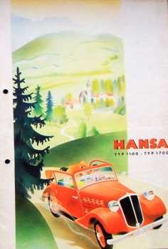 Borgward Hansa 1100 - 1700 Modelprogram 1936 Carbrochure (0180)